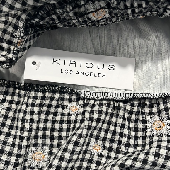 NWT Kirious Los Angeles Sunflower Gingham Babydoll Top  size Medium - Picture 5 of 7